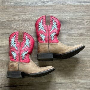 Ariat Kids Boots Red and Tan